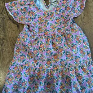Mini Boden pink floral dress, 4-5Y